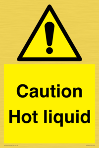 Caution Hot liquid